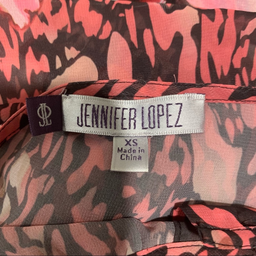 Jennifer Lopez lightweight floral blouse size xs - Picture 5 of 9